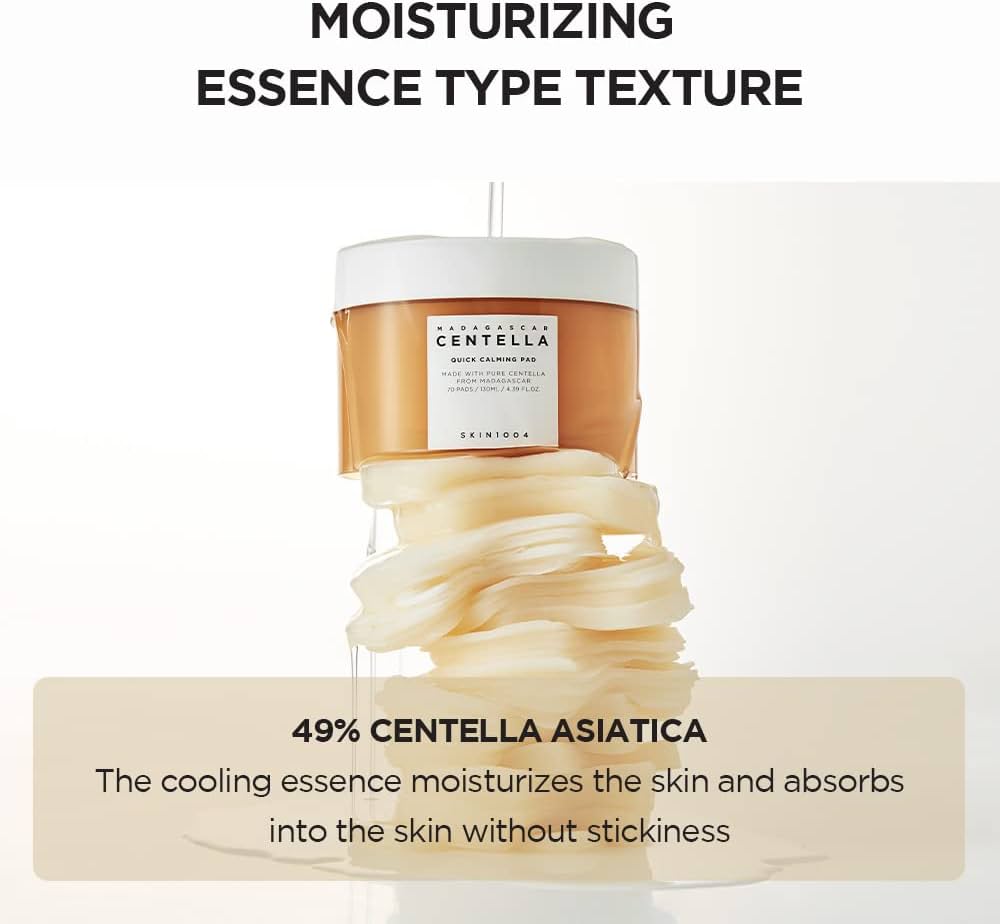 CENTELLA - SKIN1004 Madagascar Centella Quick Calming Pad 70 Pads 130ml - Quick Soothing Effect for Sensitive Skin www.sallunabeauty.com