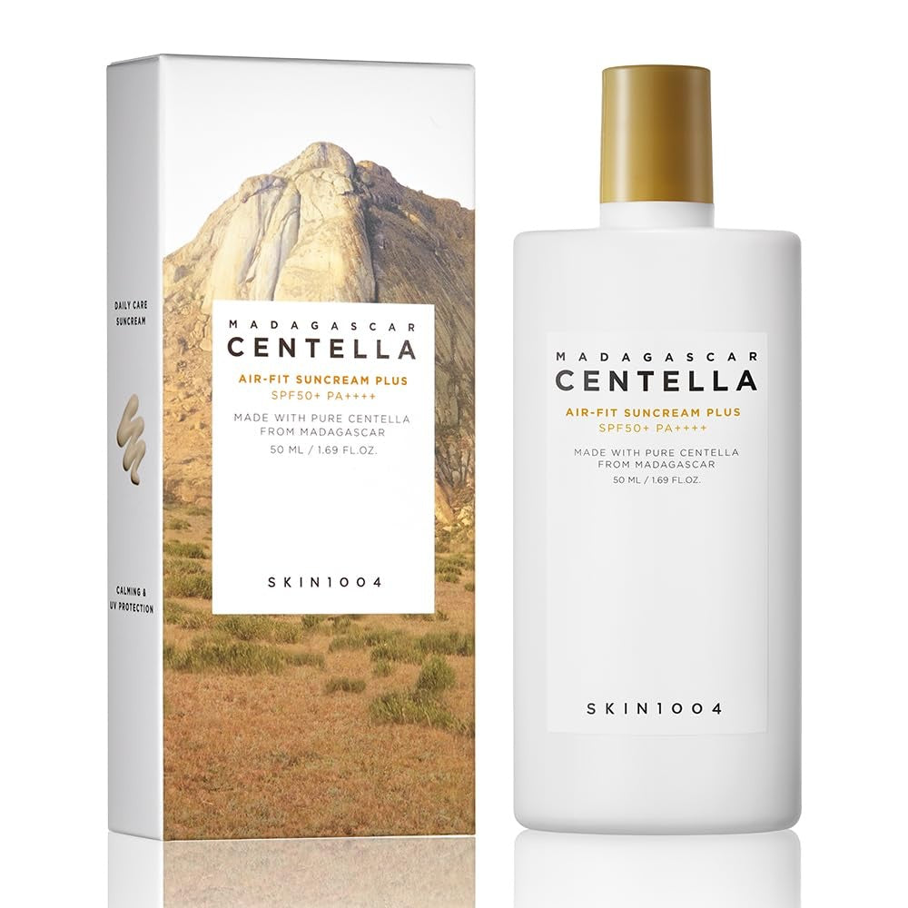 CENTELLA - Crema solar Air-Fit Plus con centella de Madagascar, 50 ml, SKIN1004 www.sallunabeauty.com