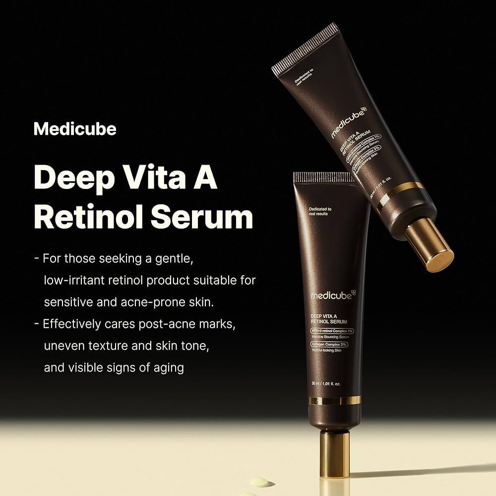 Medicube Sérum Facial Antiedad con Bakuchiol y Retinol – Revitaliza y Reafirma (30ml) www.sallunabeauty.com