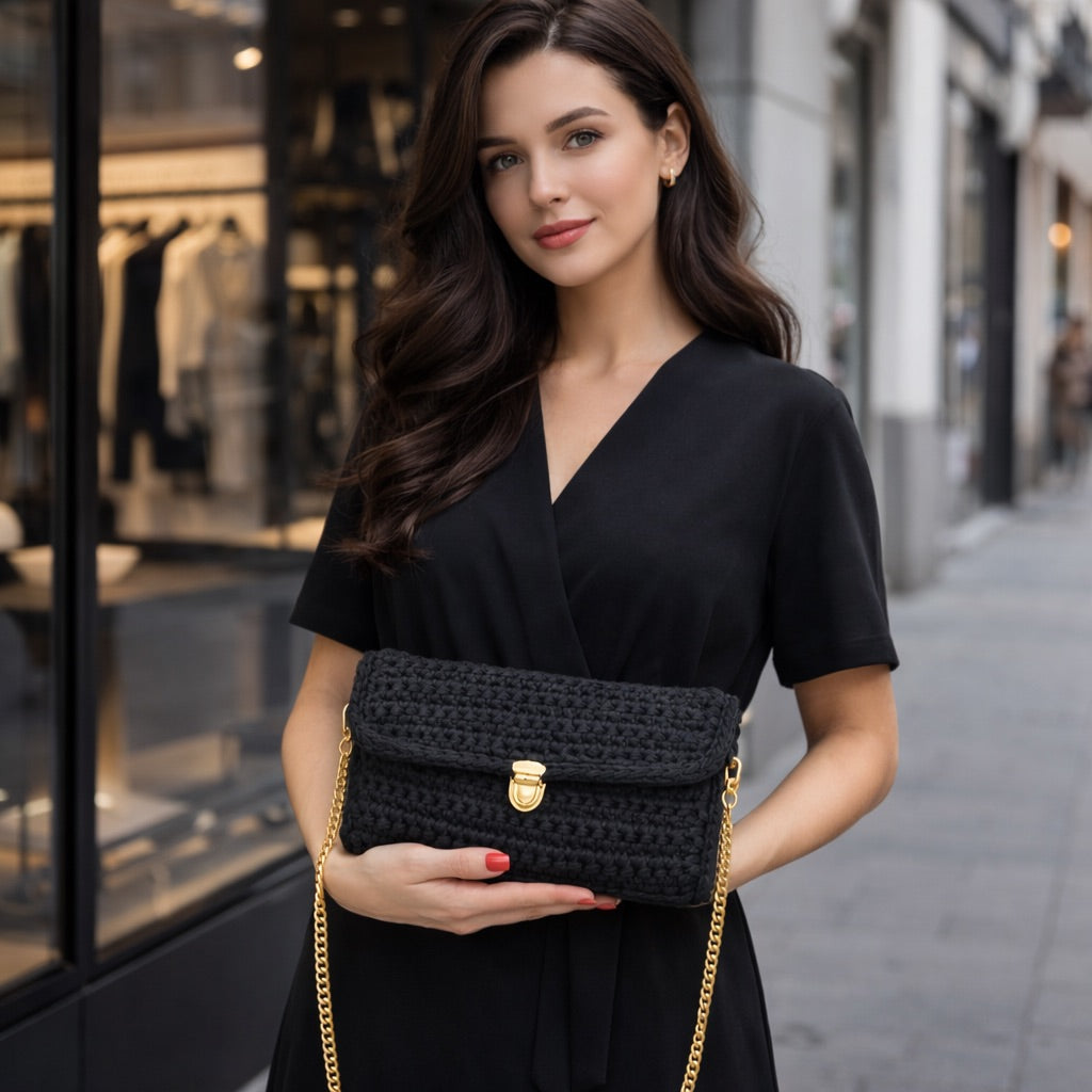 Icon 01 — Bolso estructurado con cadena Wish & Point