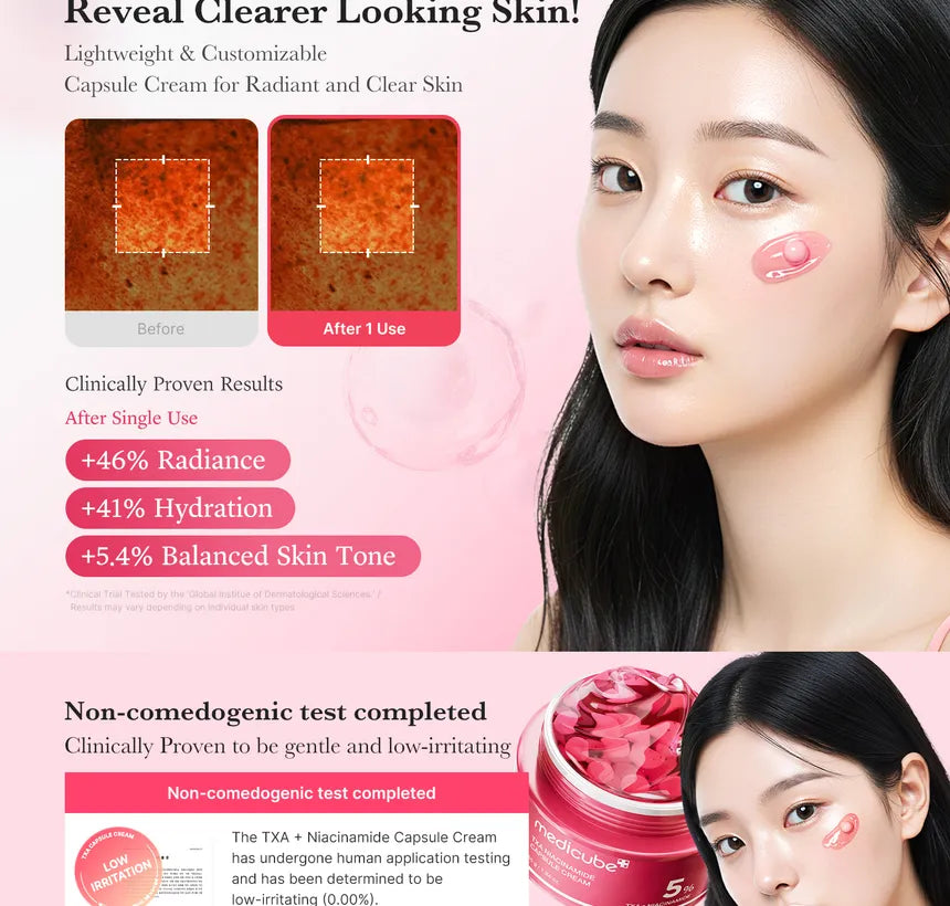 TXA Niacinamide Capsule Cream | Hidratante Iluminador Dual Radiance www.sallunabeauty.com