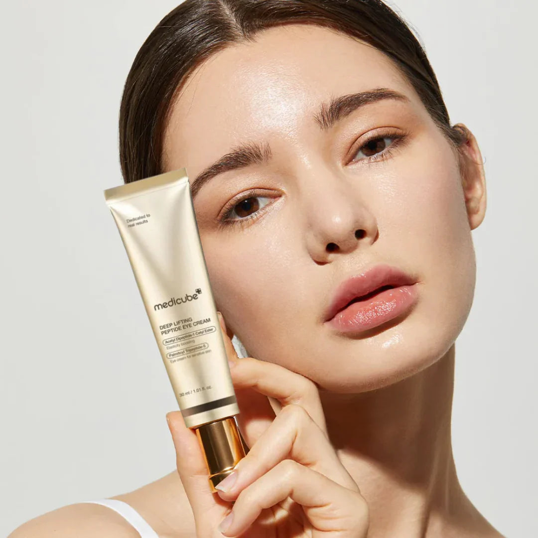 MEDICUBE – Deep Lifting Peptide Eye Cream 30ml | Crema de Ojos Reafirmante y Antiedad con Péptidos www.sallunabeauty.com