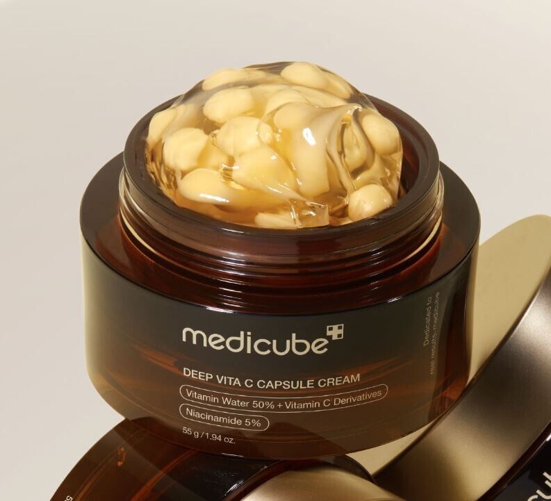 Medicube Deep Vita C Capsule Cream | Crema Iluminadora con Vitamina C y Cápsulas Activas – Cosmética Coreana K-Beauty (55g) www.sallunabeauty.com