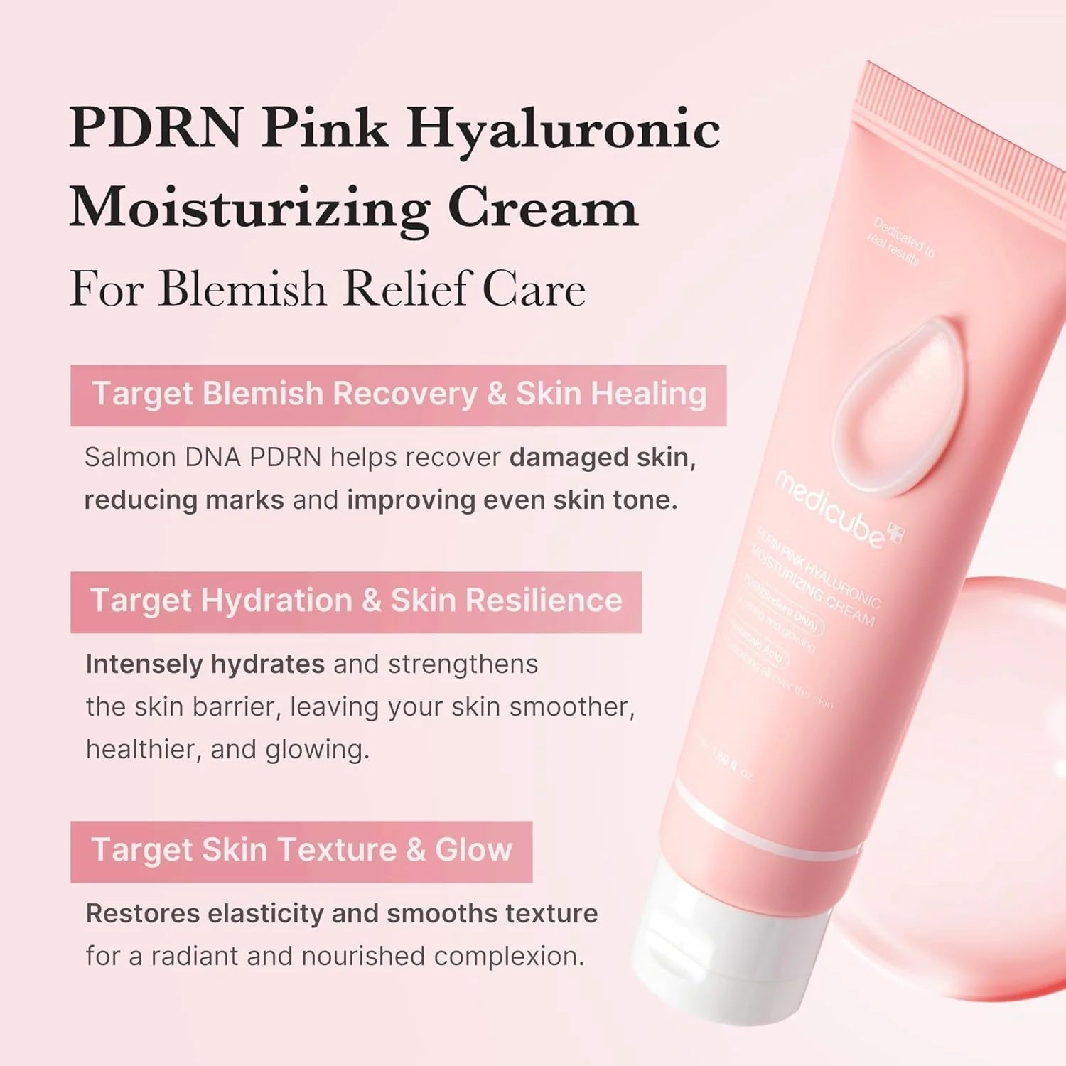 Medicube – Crema Hidratante PDRN Pink con Ácido Hialurónico 50ml – Regeneración y Luminosidad www.sallunabeauty.com