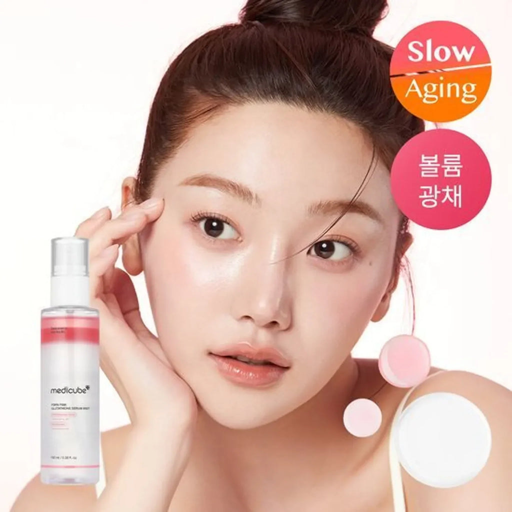 Medicube – PDRN Pink Glutathione Serum Mist | Bruma Iluminadora & Reparadora · Antioxidante 100ml www.sallunabeauty.com