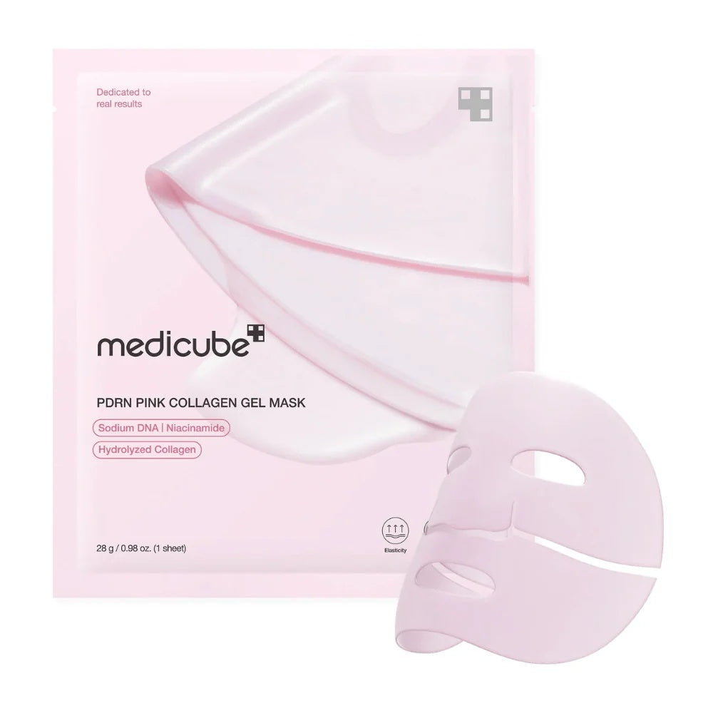 Medicube - Mascarilla en Gel de Colágeno Rosa con PDRN – Hidratación, Regeneración y Luminosidad www.sallunabeauty.com