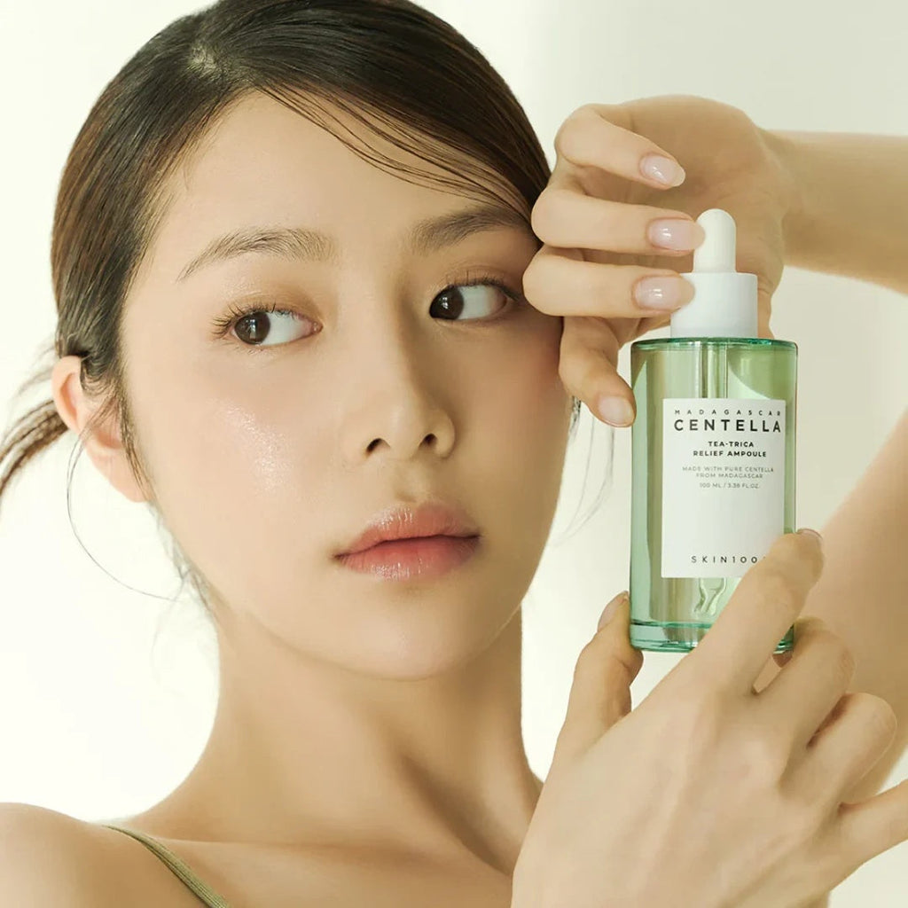 SKIN1004 Centella Tea-Trica Relief Ampoule | Suero Calmante Antiacne  K-Beauty (100ml) www.sallunabeauty.com