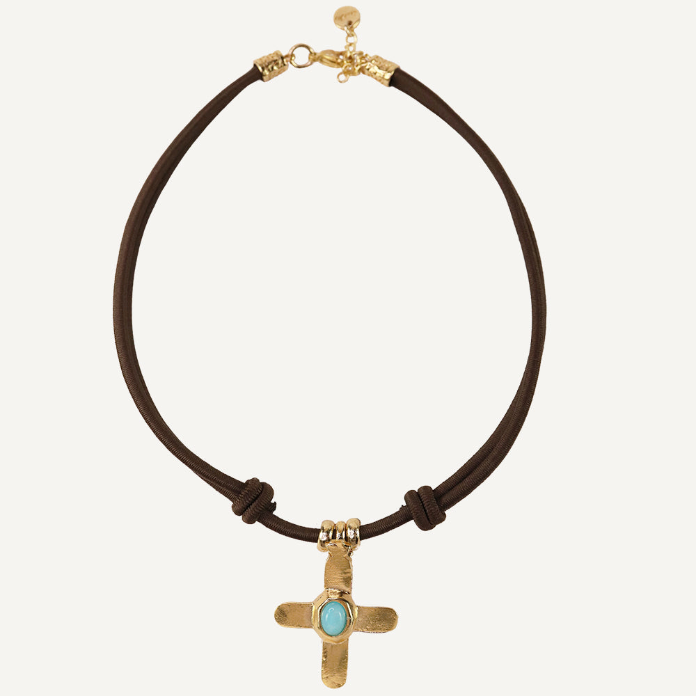 Collar corto mujer cruz MILU CRUZEA