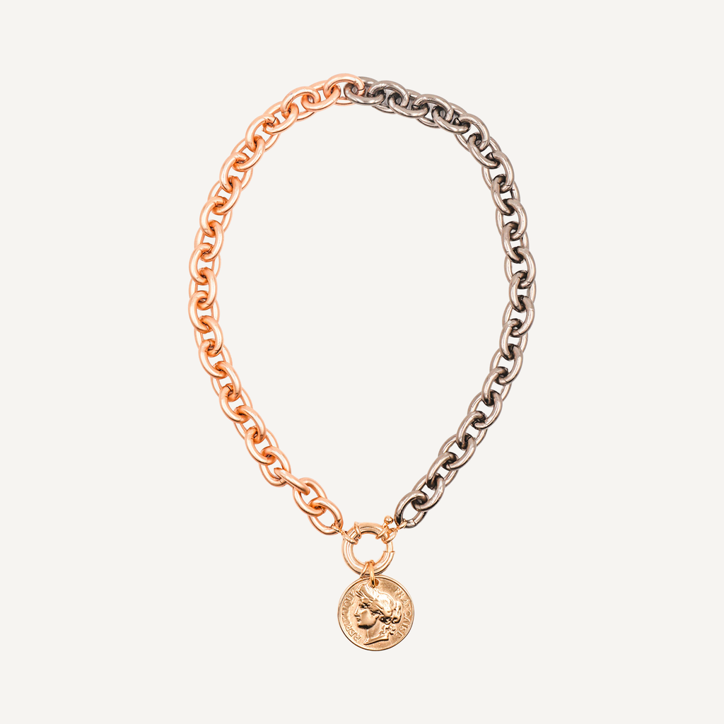 Collares cortos mujer CHAINET Moneda