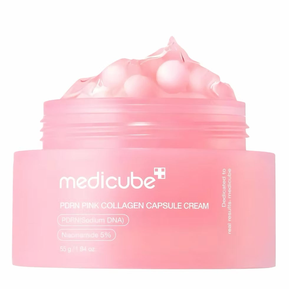 Medicube PDRN Pink Collagen Capsule Cream 55g | Crema Reafirmante con Colágeno y Niacinamida www.sallunabeauty.com