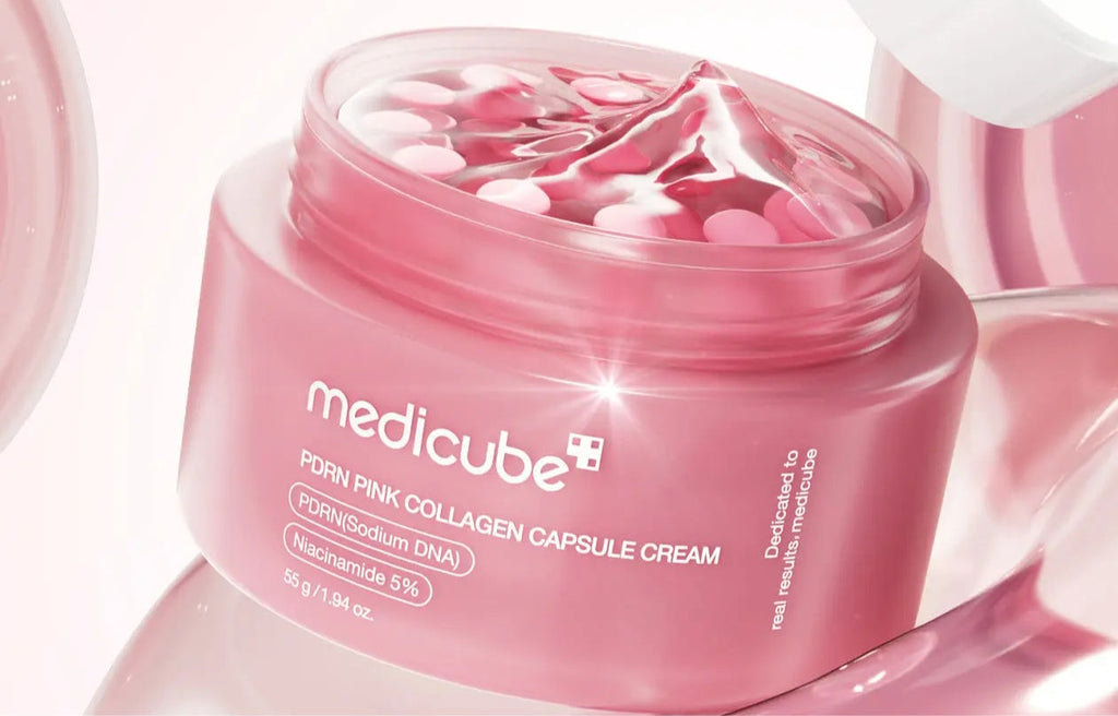 Medicube PDRN Pink Collagen Capsule Cream 55g | Crema Reafirmante con Colágeno y Niacinamida www.sallunabeauty.com