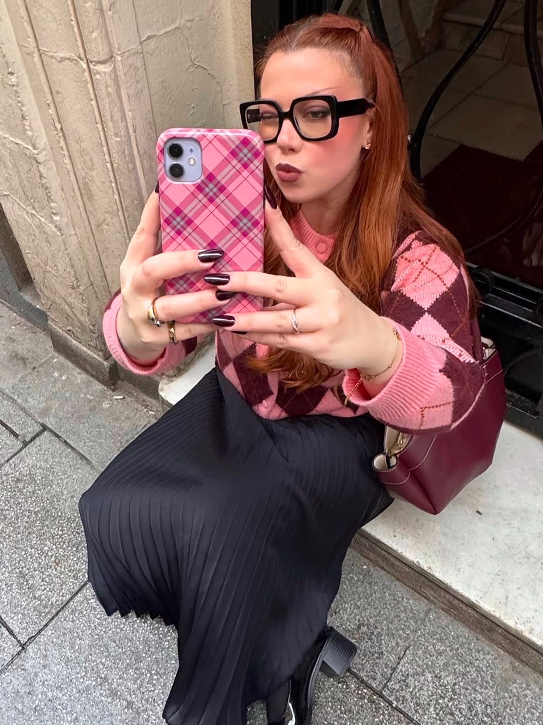 Tartan Blush | phone case · Veloure