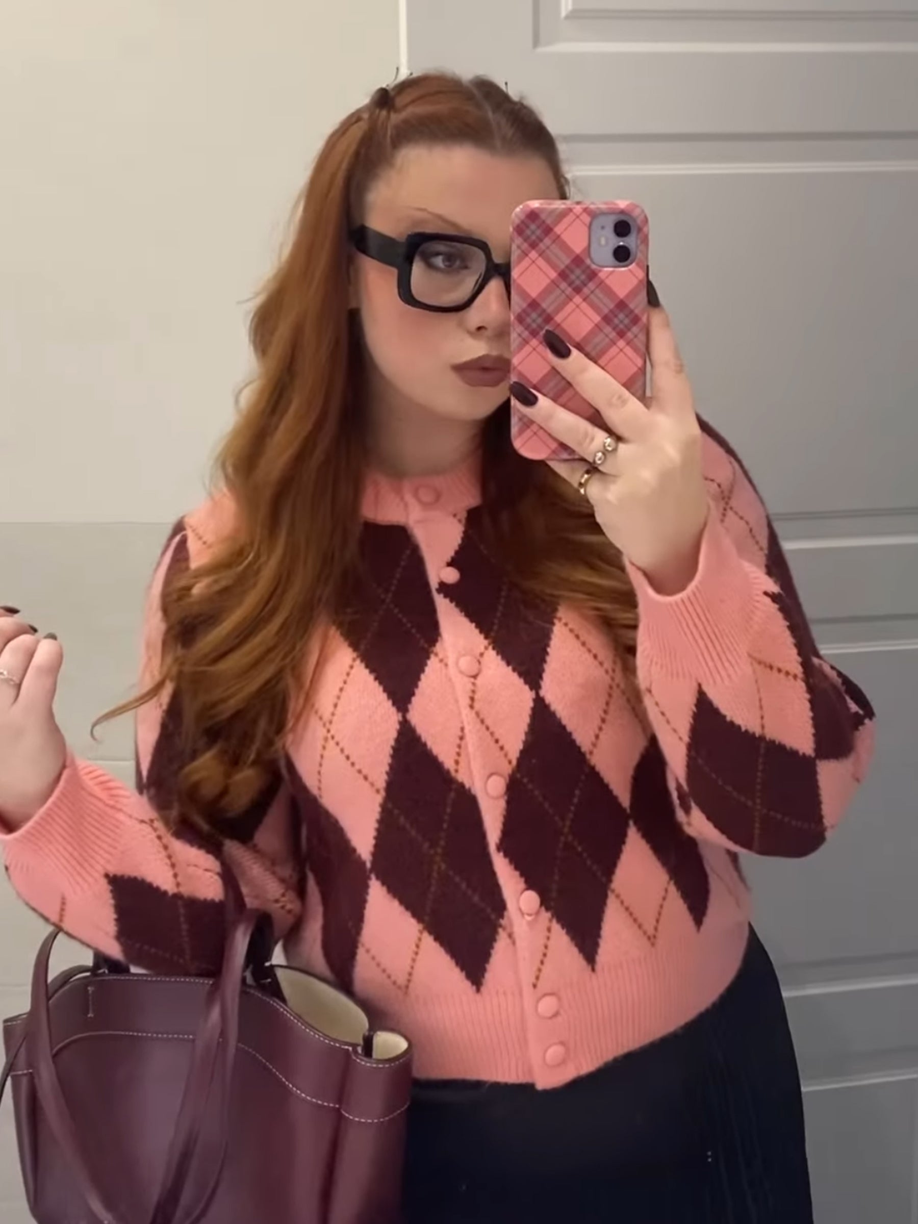 Tartan Blush | phone case · Veloure