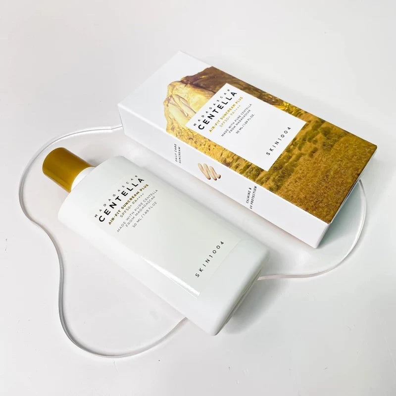CENTELLA - Crema solar Air-Fit Plus con centella de Madagascar, 50 ml, SKIN1004 www.sallunabeauty.com